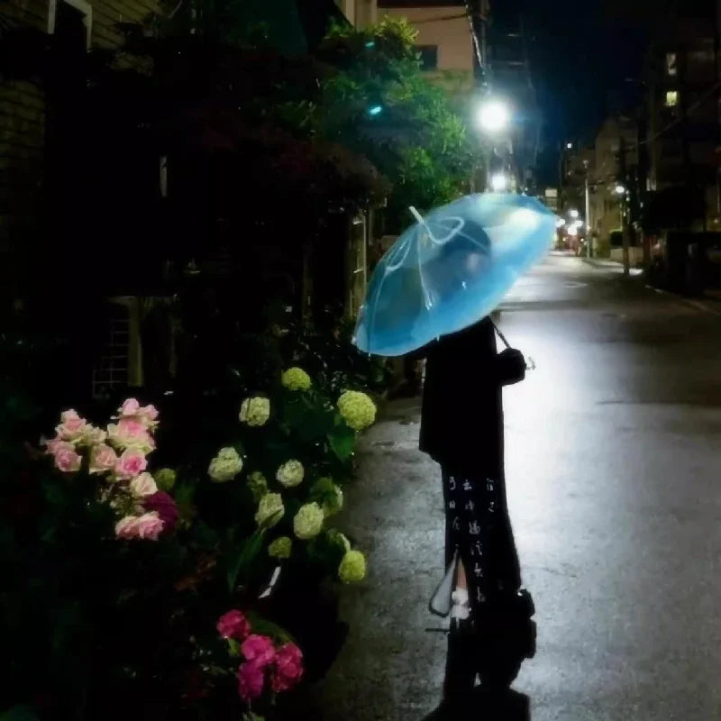 Médusea - Parapluie transparent, design méduse, resistant au vent.