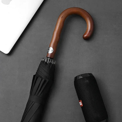 Parachase1123 - Parapluie anglais, long manche, robuste, semi-automatique.