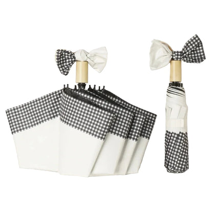 Check&Go - Parapluie femme, pliant, compact, style à carreaux.