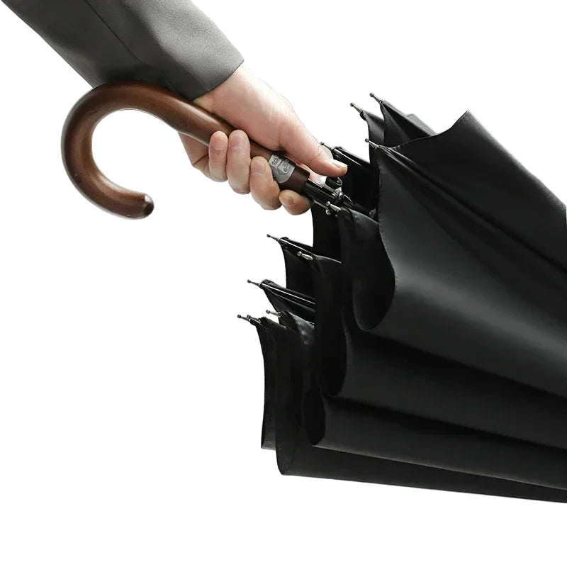 Parachase1123 - Parapluie anglais, long manche, robuste, semi-automatique.