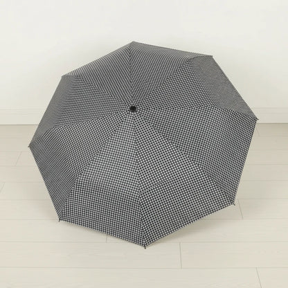Check&Go - Parapluie femme, pliant, compact, style à carreaux.