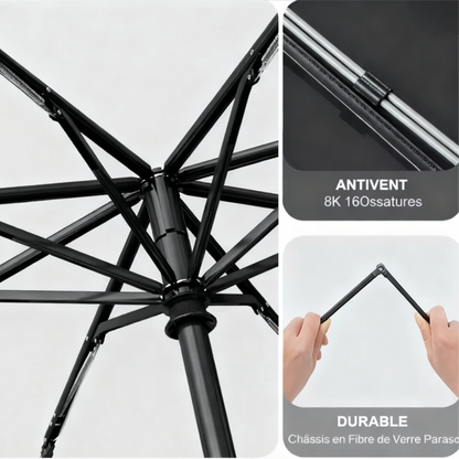 Imperium24 - Parapluie pliant, compact, automatique.