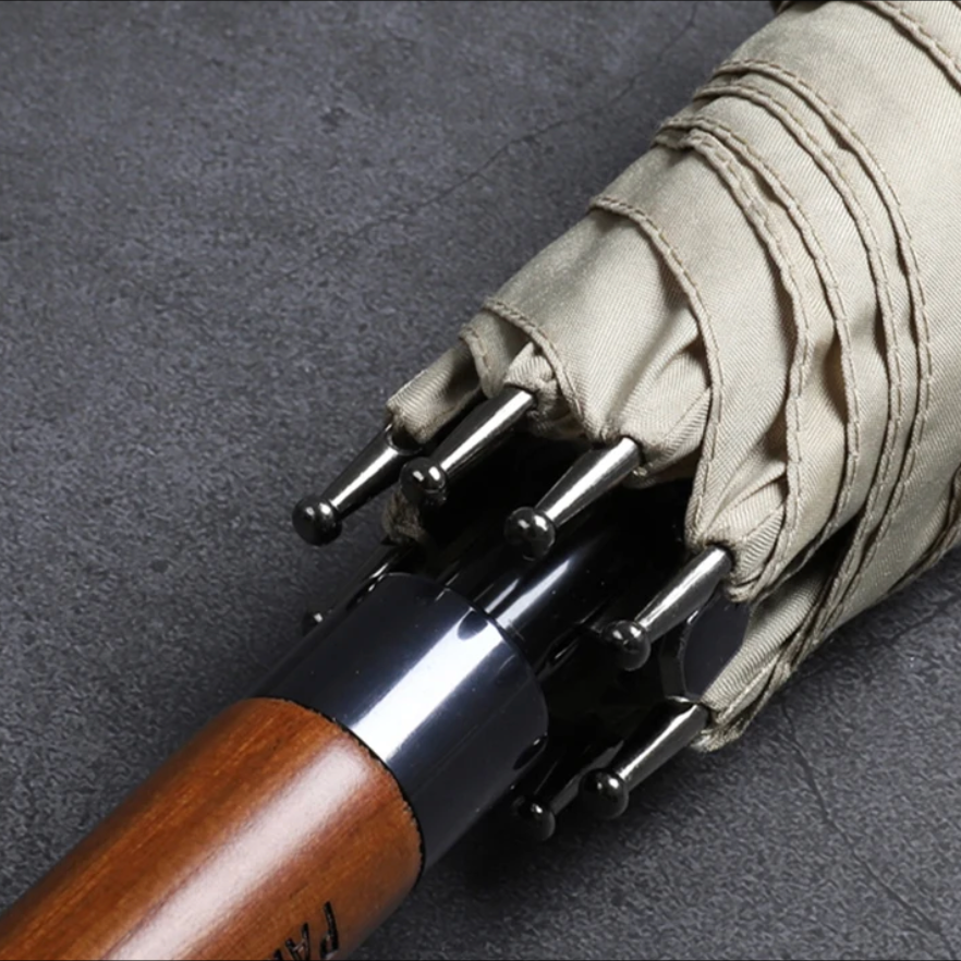 Parachase Classique - Parapluie anglais, long manche, raffiné, large protection.